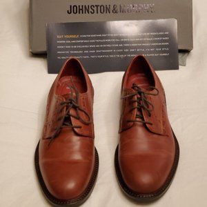 Men’s Size 10 M Johnston & Murphy Eubanks PLN Mahogany Sheepskin Dress Shoes